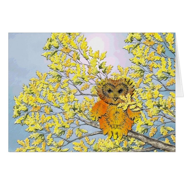 hibou dans l'arbre (Devant horizontal)