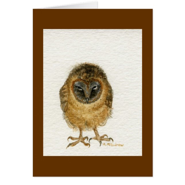 "Hibou de grange fait face cendré " (Devant)