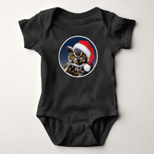 Hibou de Noël - Body bébé en jersey