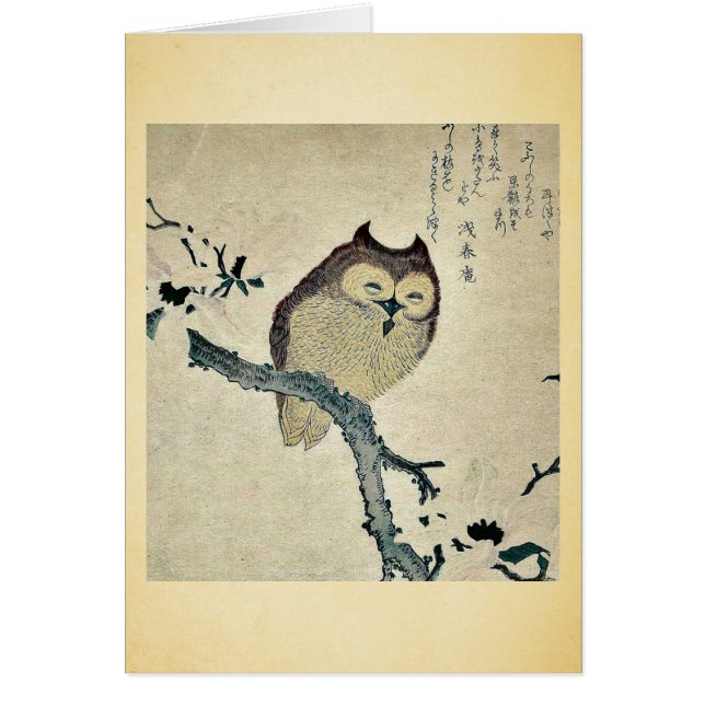 Hibou et magnolia Ukiyoe (Devant)