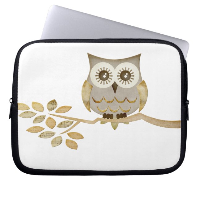 Hibou large de yeux dans le sac de l'électronique (Devant)