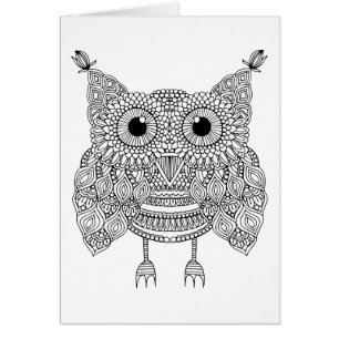 Hibou mignon de griffonnage