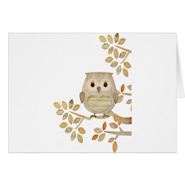Hibou musical d'arbre (Devant horizontal)