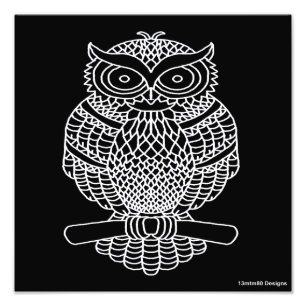 Hibou (noir) - Impression photo