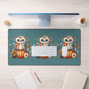 Hibou Patchwork sur Citrouille — Cottagecore Autom