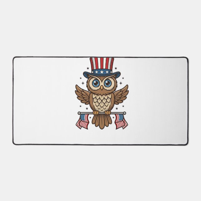 Hibou patriotique Gravure vintage Graphique_1 (Recto)