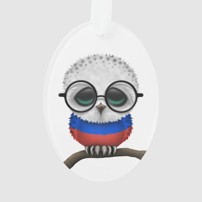 Hibou russe ringard personnalisable de bébé chic (dos)