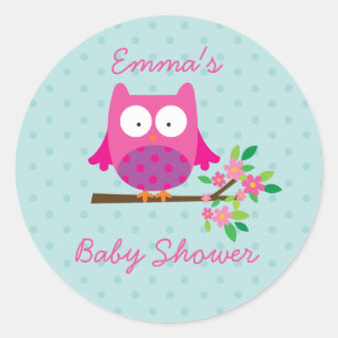 Hibou sur un autocollant personnalisé par branche