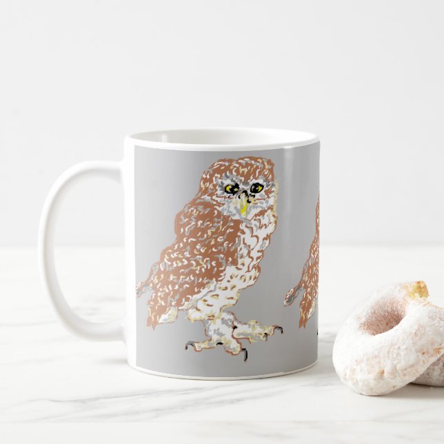 Hibou tacheté Mug (Avec donut)