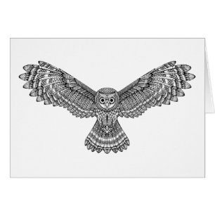 Hibou Zendoodle de vol