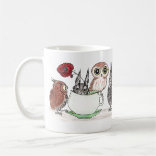 Hiboux à l'heure du thé - tasse