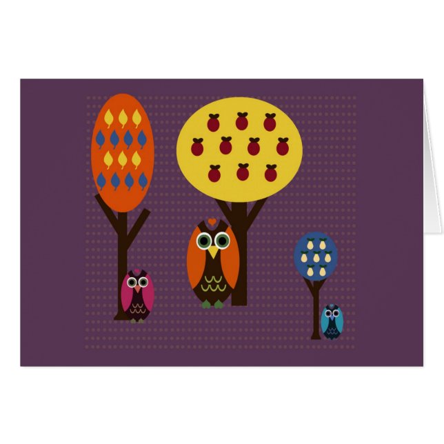 Hiboux et arbres (Devant horizontal)