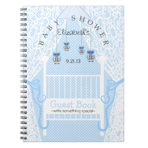 Hiboux et livre d'invité mignons de baby shower d