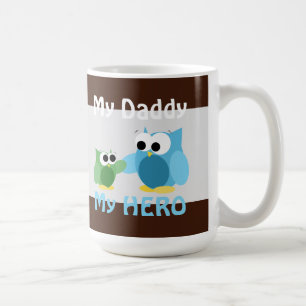 Hiboux - mon papa, mon HÉROS - tasse de fête des