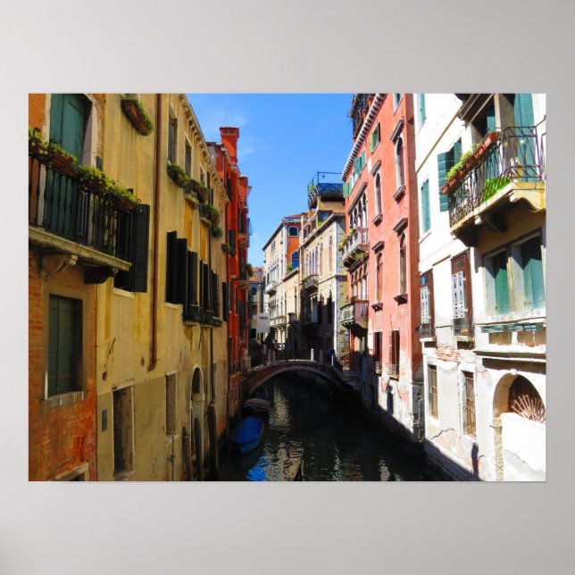 Hidden Canal in Venice - Poster (Devant)