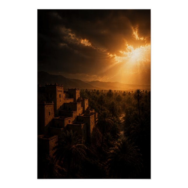 Hidden Oasis Fortress Poster (Devant)