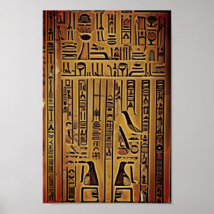 Hieroglyph wall poster