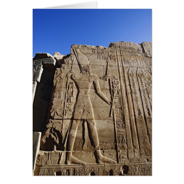 Hiéroglyphes anciens sur le mur, Temple de Karnak, (Devant)
