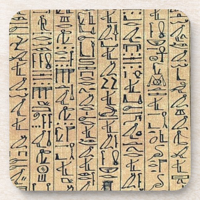Hiéroglyphes Dessous de verre de liège (Devant)