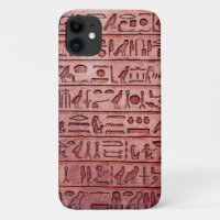 Hiéroglyphes égyptiens anciens - coque iphone roug