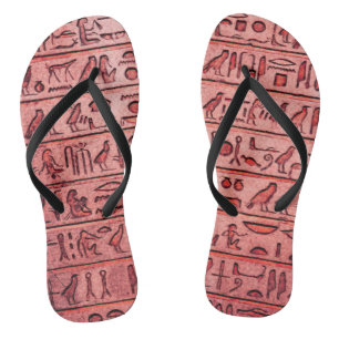 Hiéroglyphes égyptiens anciens Tongs rouges