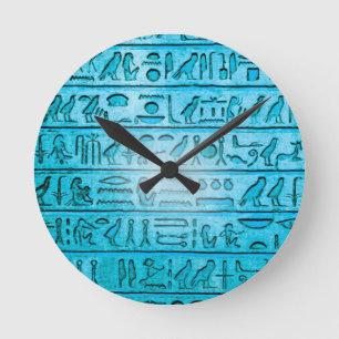 Hiéroglyphes égyptiens antiques Horloge murale b