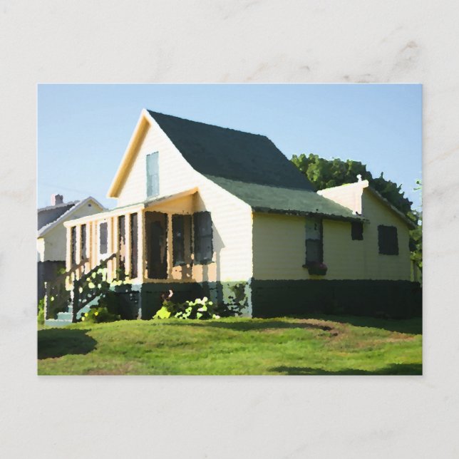 Higgins Beach Chalet Vintage Carte postale Matin S (Devant)