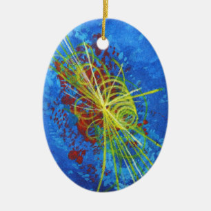 Higgs Boson Porcelain Ornement de vacances