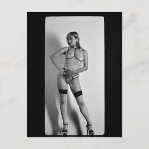 High Heels & Stockage B&W Carte postale photo