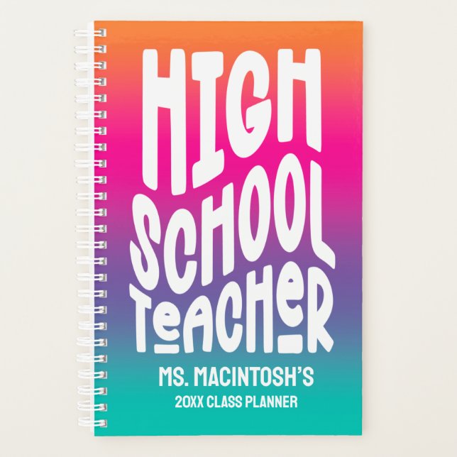 High School Teacher Colorful Ombre   (Devant)