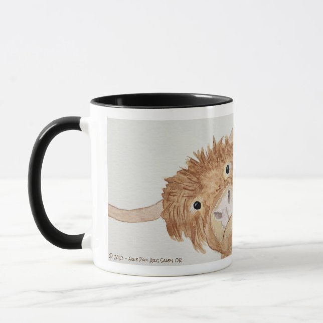Highland Cattle Cow Original Art Mug (Gauche)