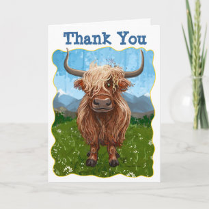 Highland Cow Anniversaire Merci