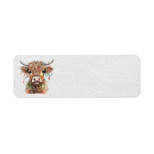 Highland Cow Étiquettes de adresse