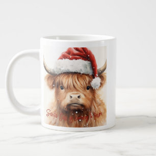 Highland Cow Père Noël 20 oz Jumbo Coffee Mug