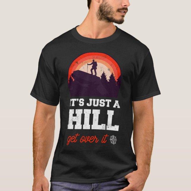 Hiking Mountain black tshirt  (Devant)
