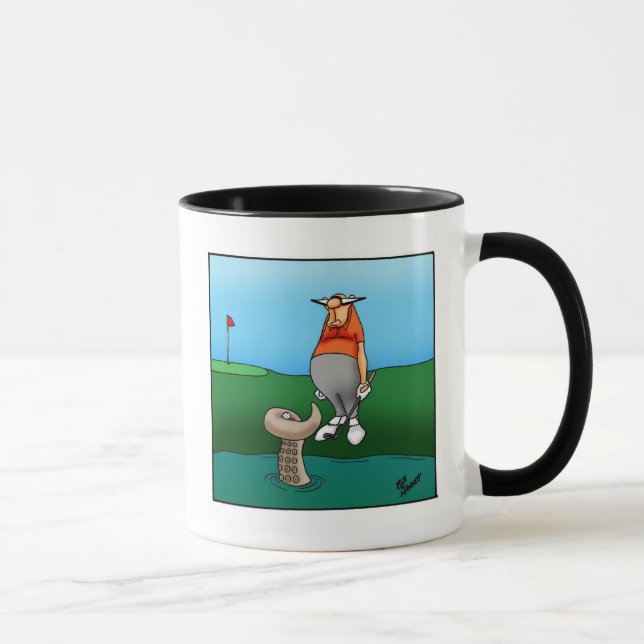 Hilarious Humour de golf Ringer Mug (Droite)