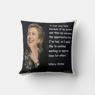 Hillary Clinton Coussin de la citation "Education 