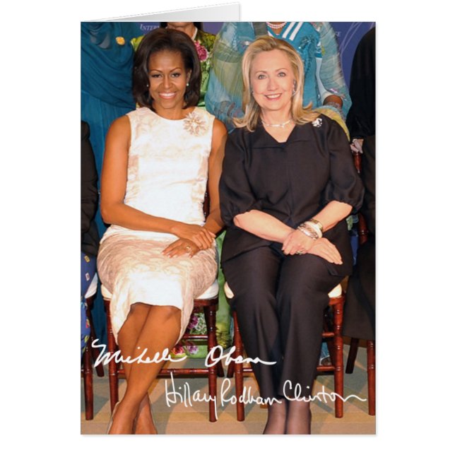 Hillary Clinton et Michele Obama (Devant)