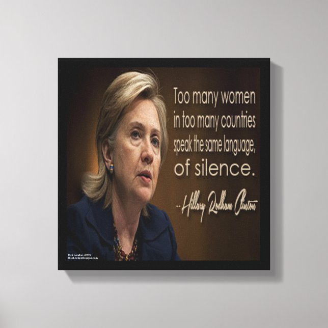 Hillary Clinton Femmes R Toile silencieuse Impress (Recto)