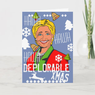 Hillary Clinton Hawh Hawh Carte de voeux déplorant