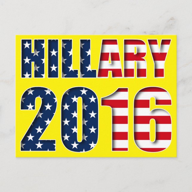 Hillary Clinton pour la présidence Carte postale 2 (Devant)