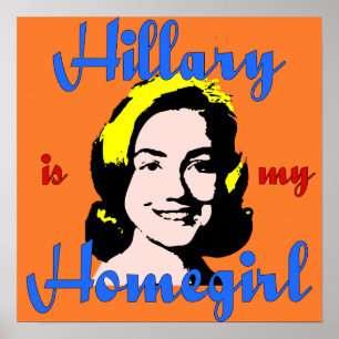 Hillary est mon affiche de fille à la maison