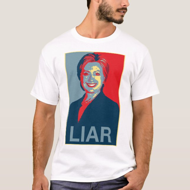 Hillary est une menteuse (le T-shirt des hommes) (Devant)