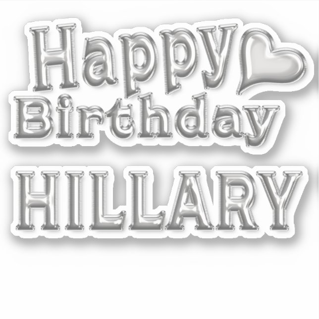Hillary Joyeux Anniversaire autocollant Stickers (Devant)