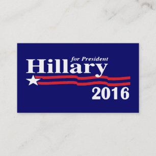 Hillary pour le président 2016 cartes de visite