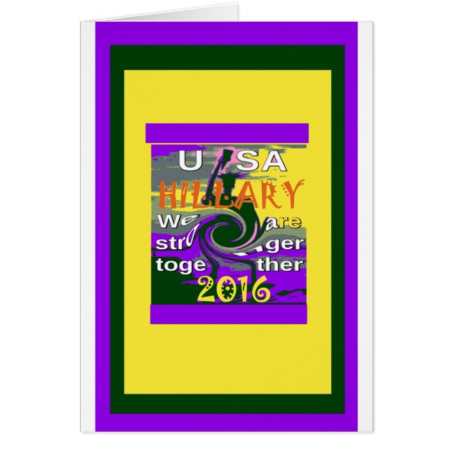 Hillary Pour le président américain Nous sommes pl (Devant)