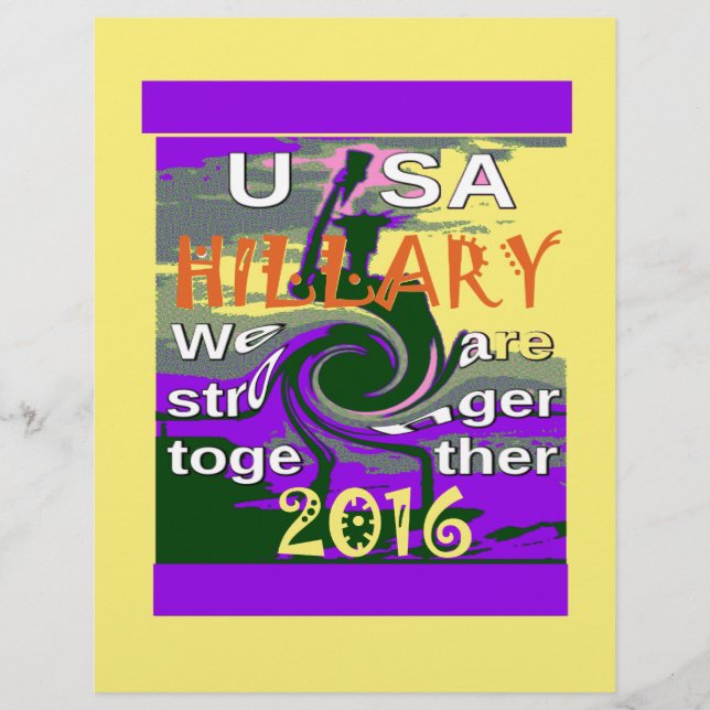 Hillary Pour le président américain Nous sommes pl (Devant)