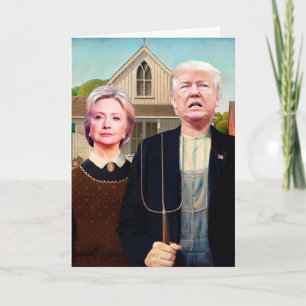 Hillary & Trump Carte d'anniversaire politiquement