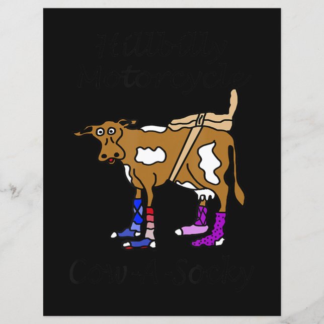 Hillbilly Motorcycle Drôle Cadeau Vache Pour Vélos (Devant)
