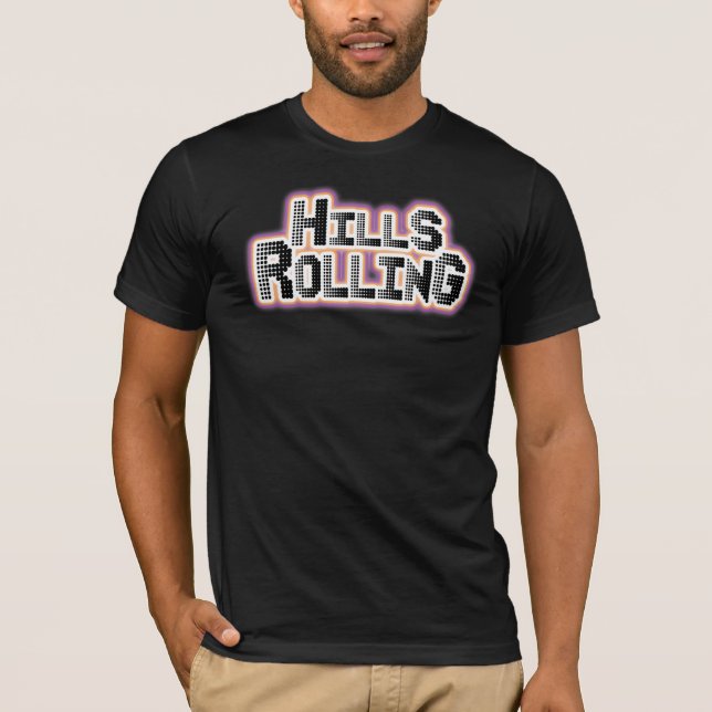 Hills Rolling - T-Shirt noir avec Dots Design (Devant)